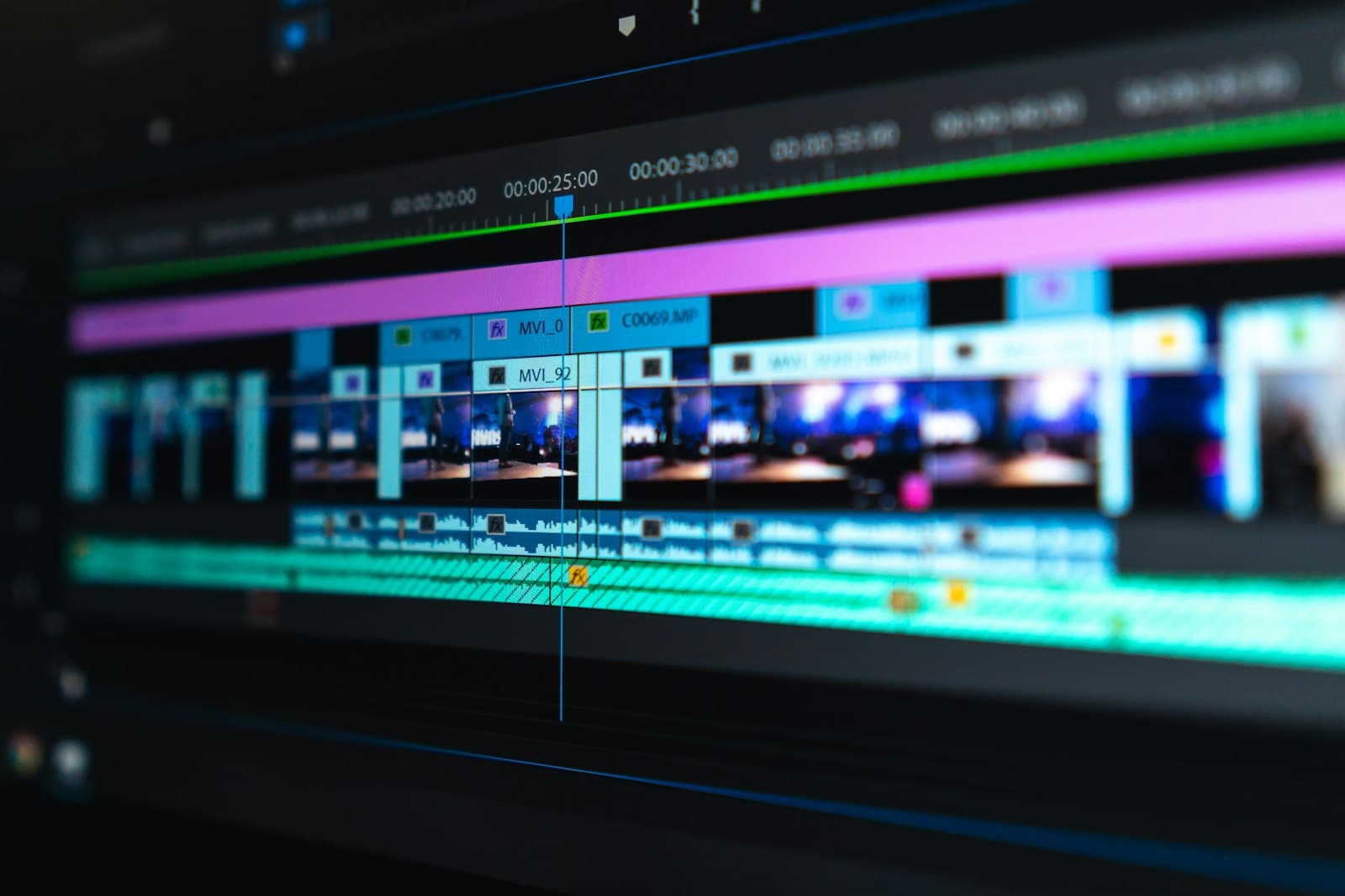 Editing short-form creator video on a timeline